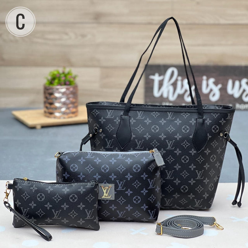 Combo LV - Bolso Grande +Bolso Mano libre+ REGALLO cosmetiquera