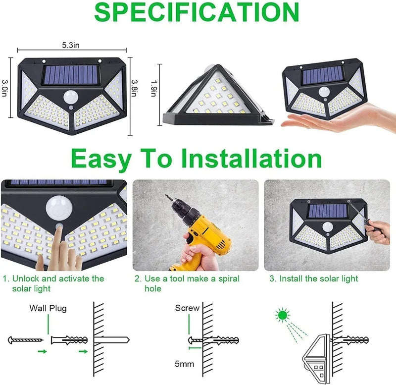 Lámpara Solar con Sensor Presencia™