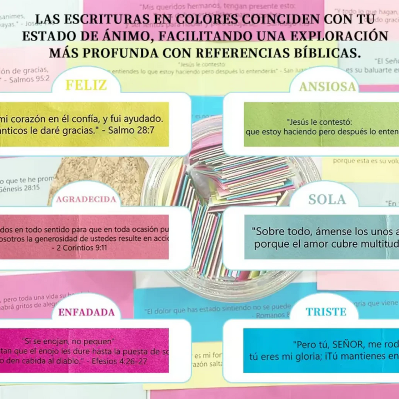 Tarro de versiculos biblicos - Palabra en Color