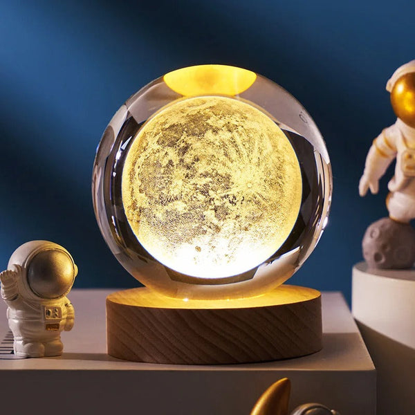 Lámpara 3D Esfera de Cristal Planetaria