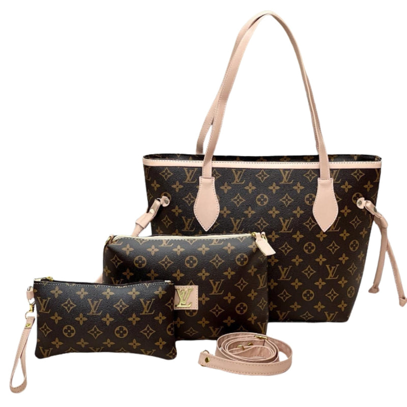 Combo LV - Bolso Grande +Bolso Mano libre+ REGALLO cosmetiquera
