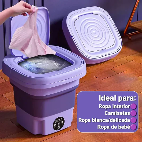 Mini lavadora y secadora plegable