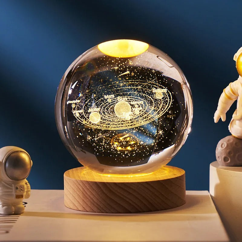 Lámpara 3D Esfera de Cristal Planetaria