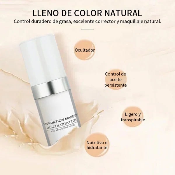 🎁Último día: compra 1 y llévate 1 gratis🎉Base de maquillaje que cambia de color para pieles maduras